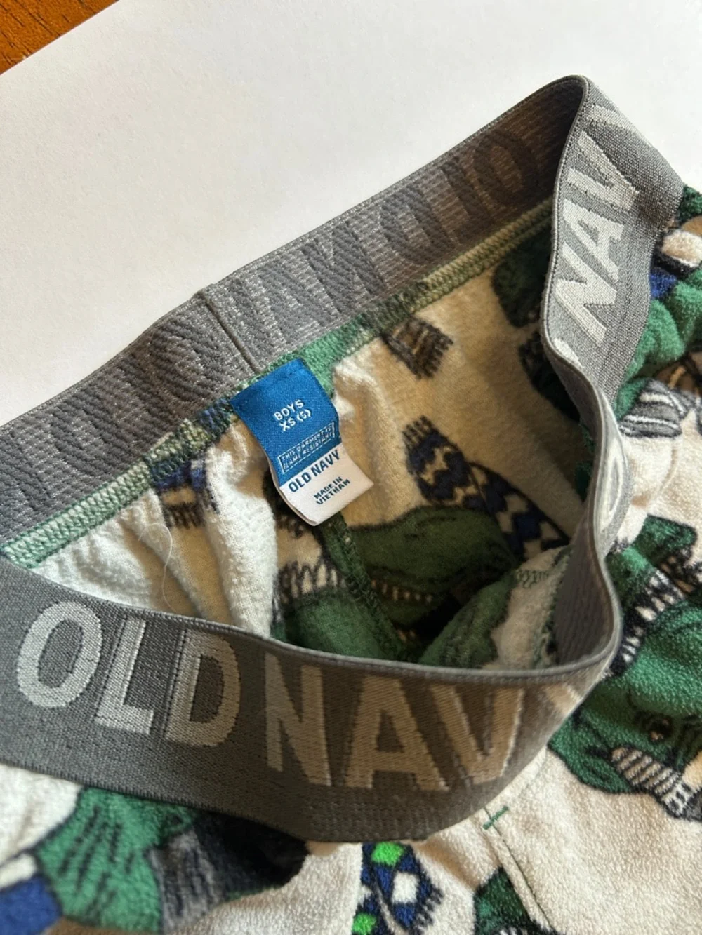 Dino Pajama Pants With Pockets | Boys XS 5 | Fleece Winter Cozy | Old Navy